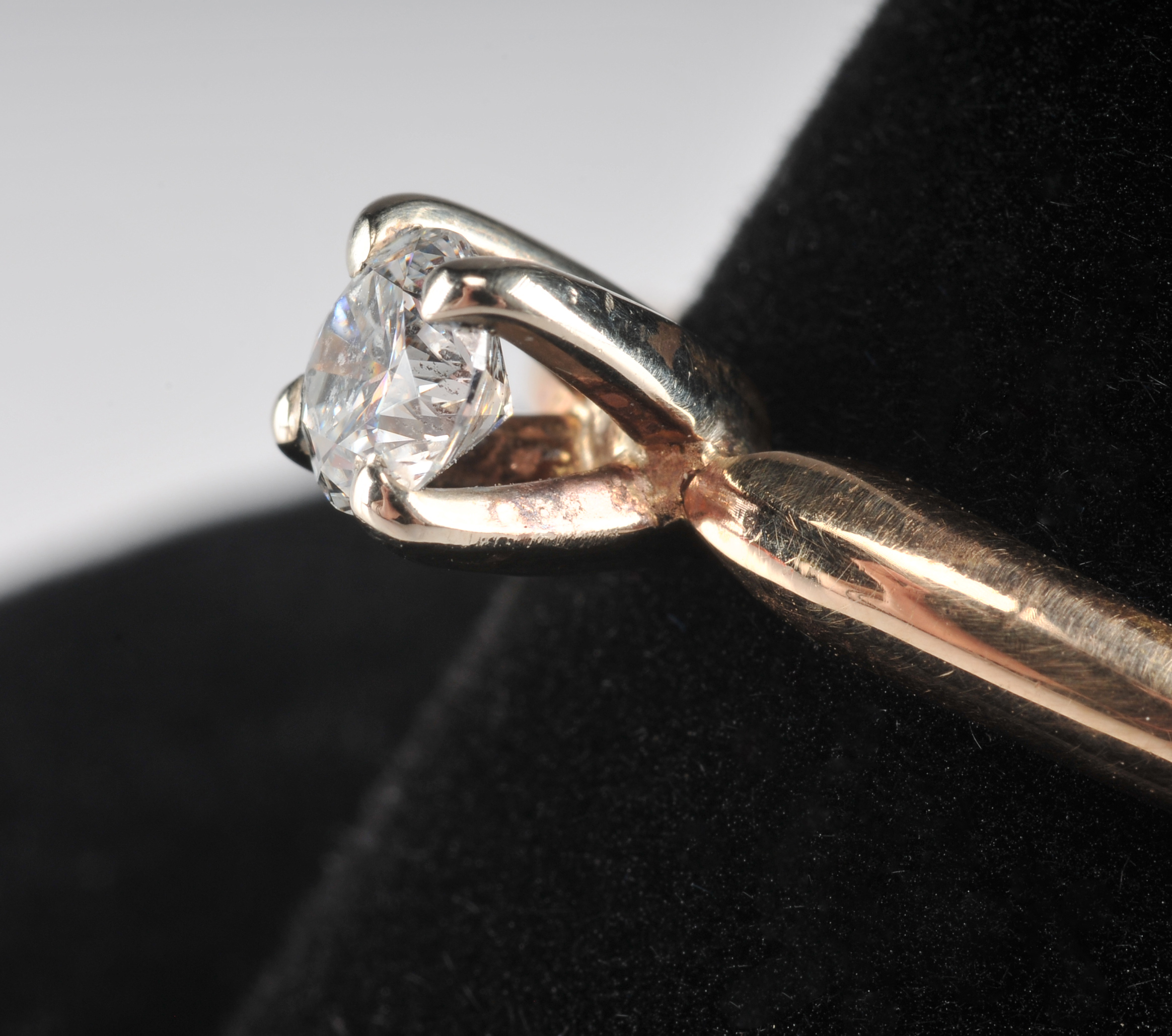 Ladies 14 K two tone diamond engagement ring 