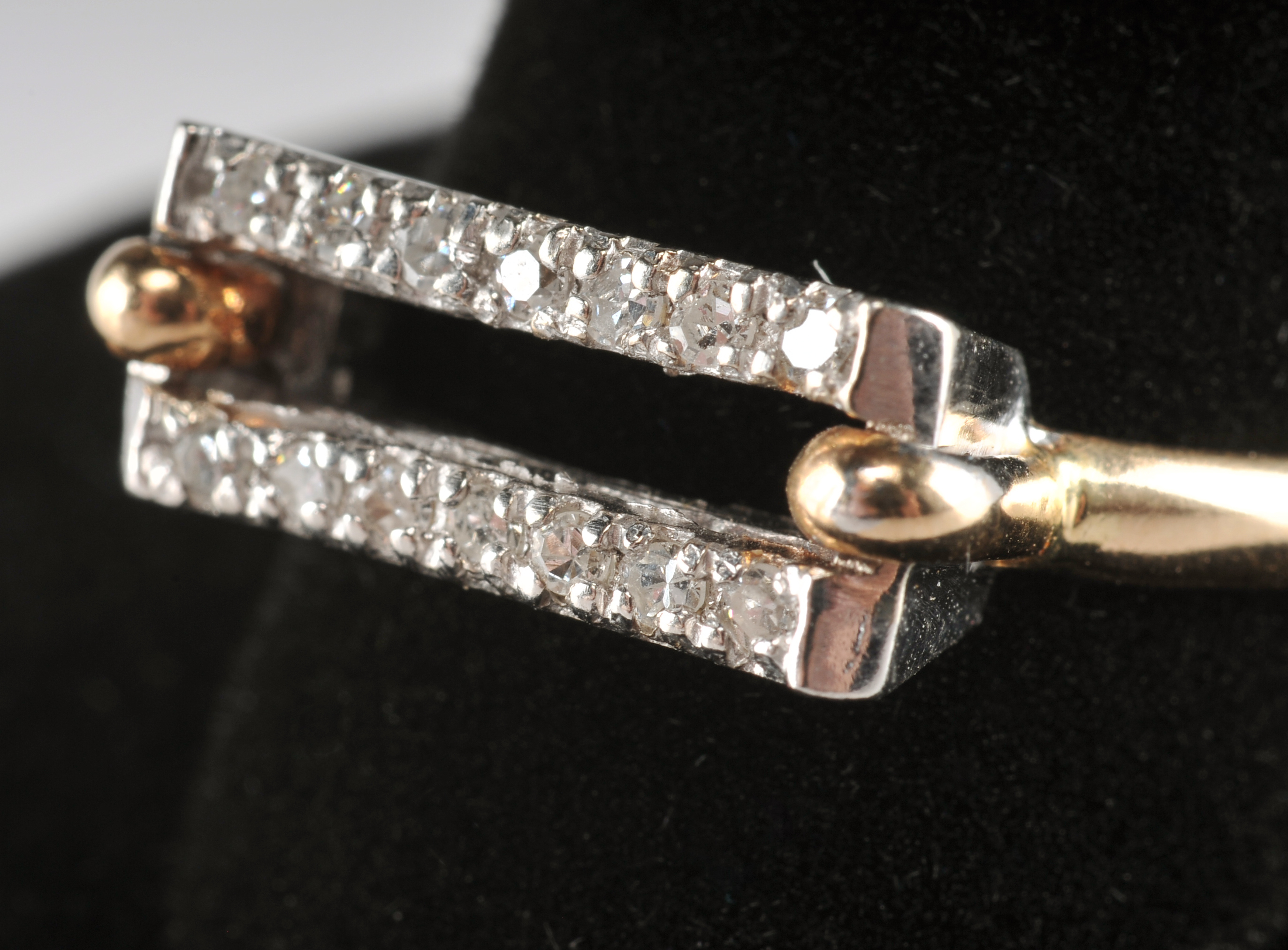 Ladies 14 K two tone gold and diamond ring