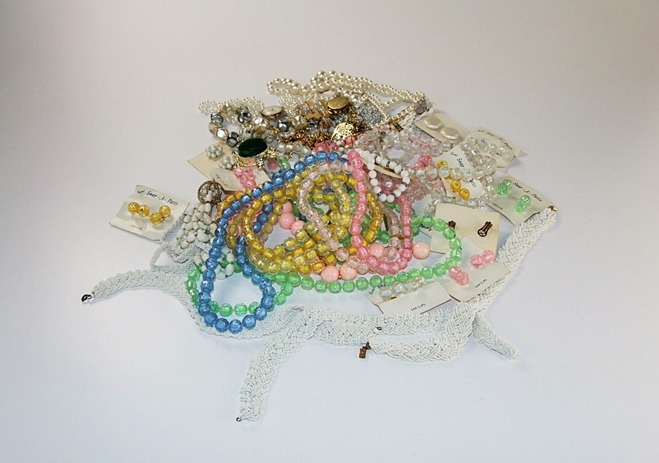 Large collection of vintage costume jewelry 