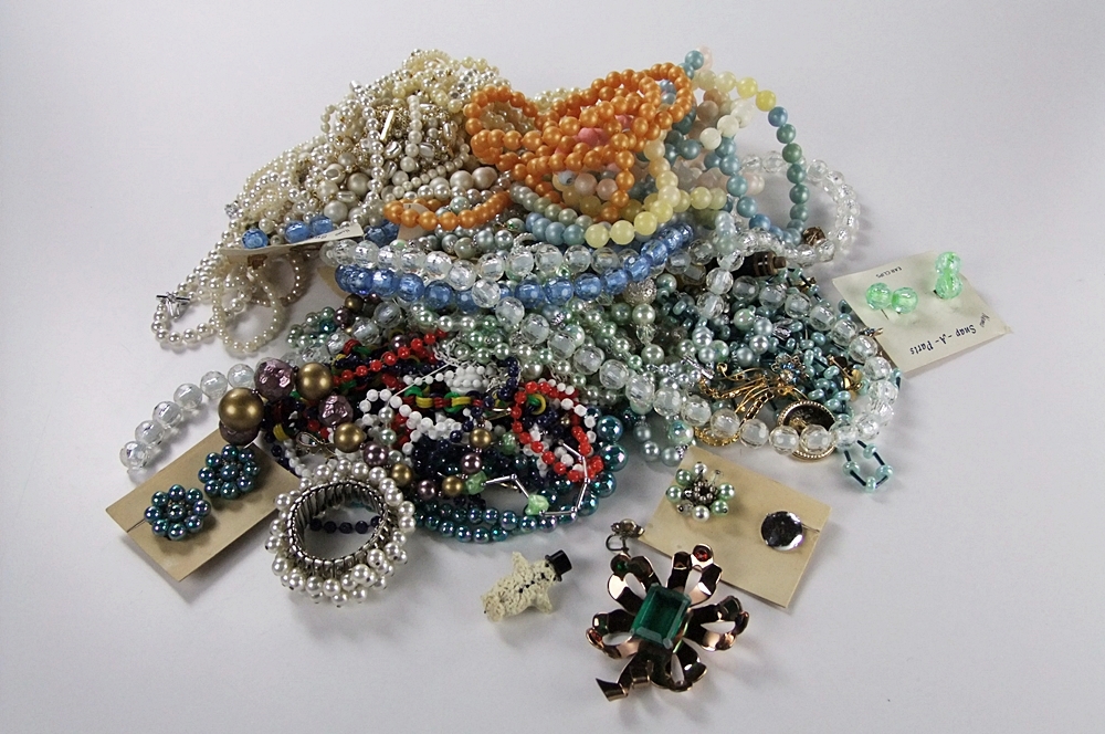 Large collection of vintage costume jewelry 