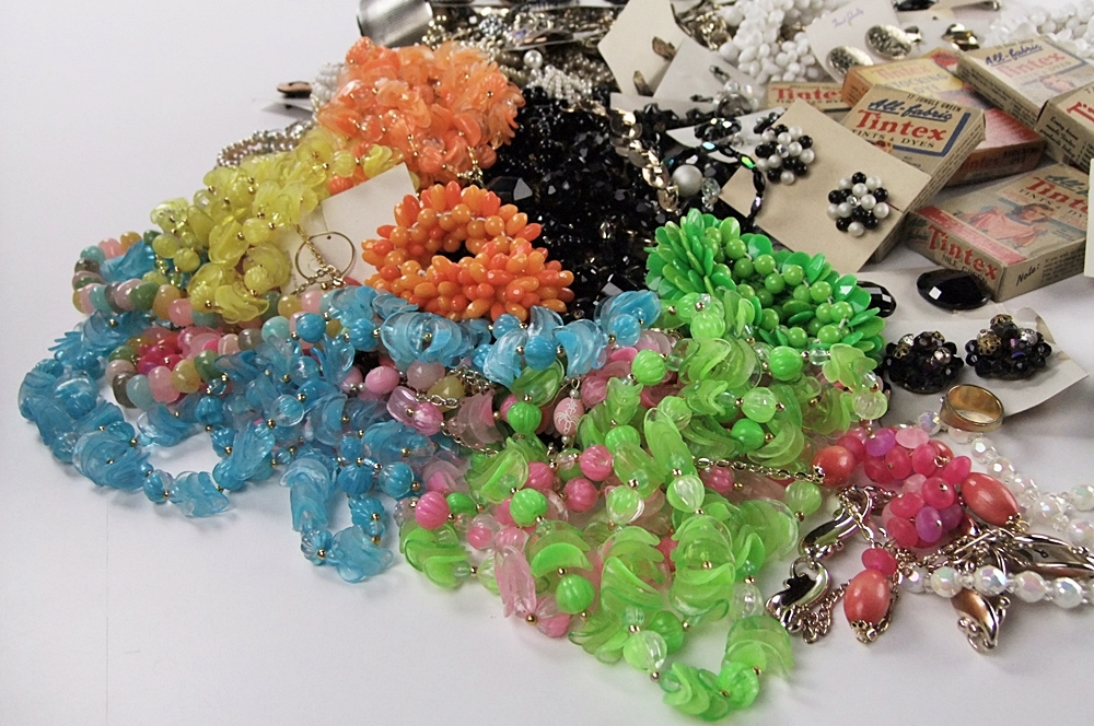 Large collection of vintage costume jewelry 