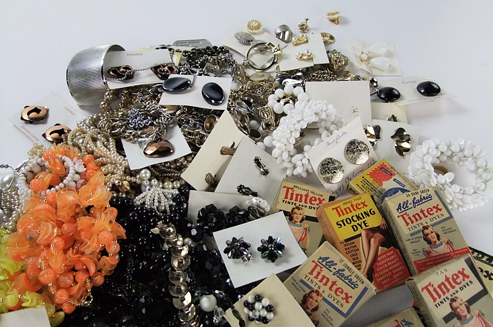 Large collection of vintage costume jewelry 