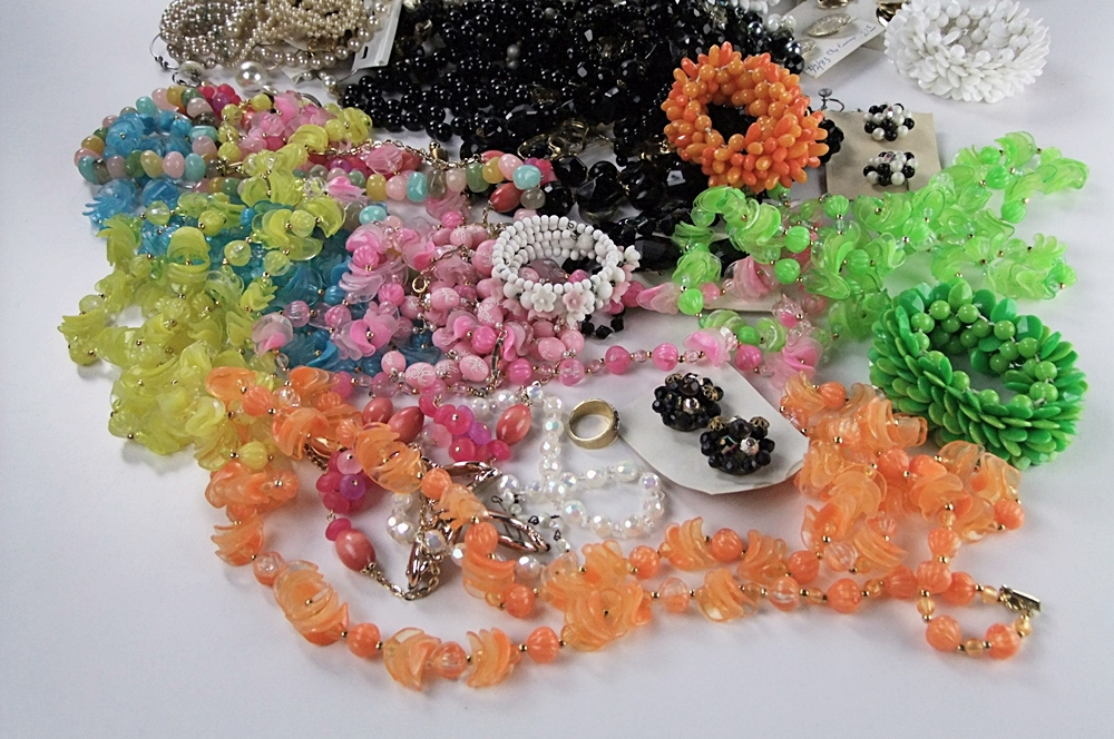 Large collection of vintage costume jewelry 