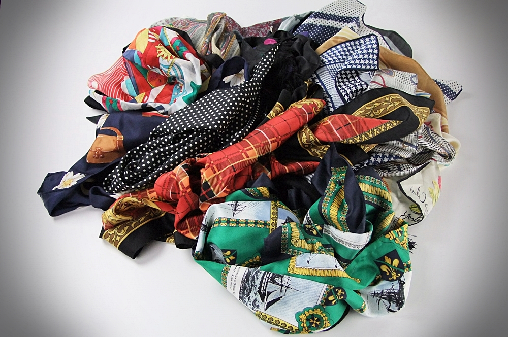 Collection of vintage and newer Ladies scarves and accessories 