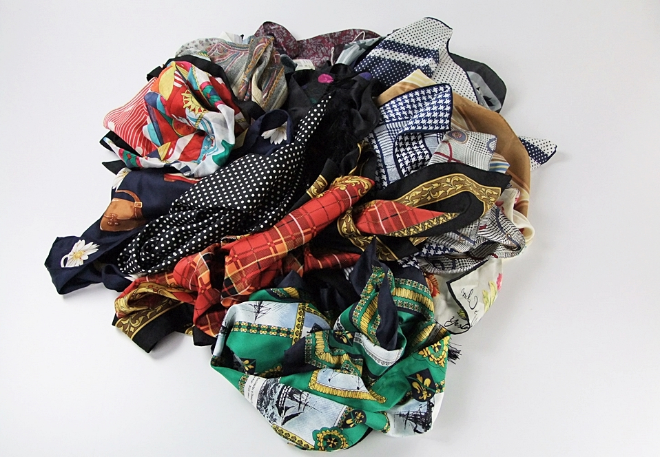 Collection of vintage and newer Ladies scarves and accessories 