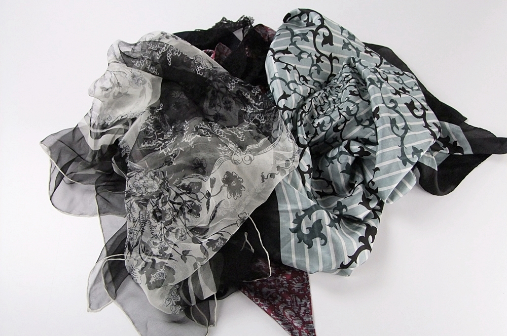 Collection of vintage and newer Ladies scarves and accessories 
