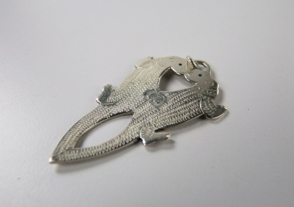 G. Cloyed engraved sterling silver pendant and Ladies sterling ring 