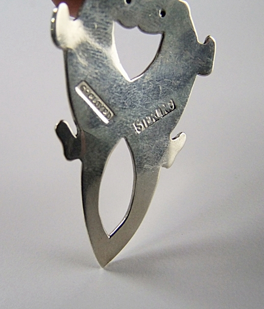 G. Cloyed engraved sterling silver pendant and Ladies sterling ring 