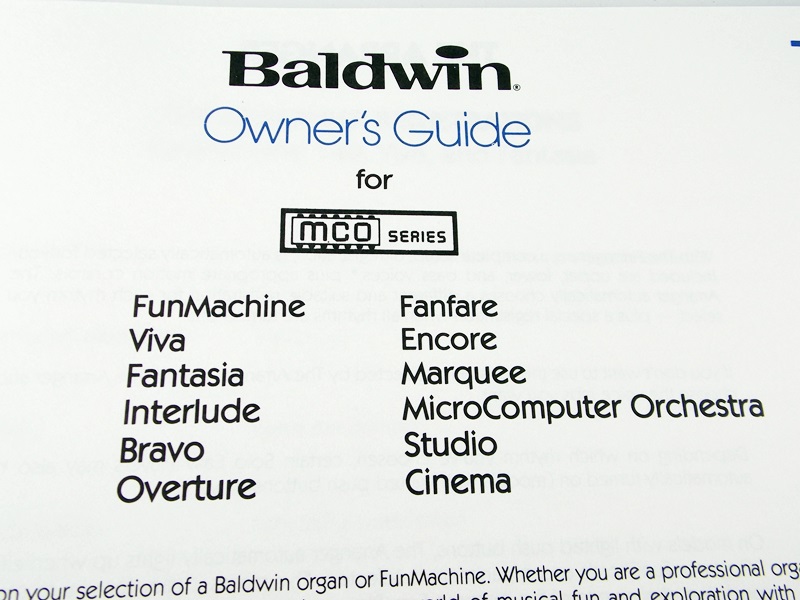 Baldwin MCO Series Fun Machine 
