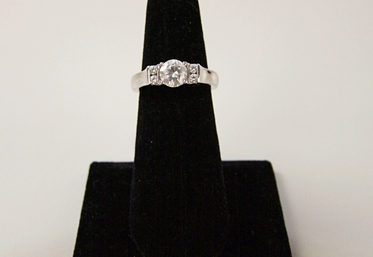 Two Ladies sterling silver and cubic circonia rings