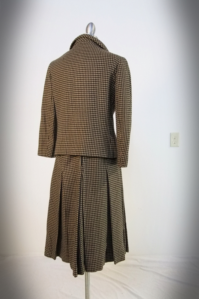 Vintage Bill Blass for Maurice Rentner brown wool jacket and skirt
