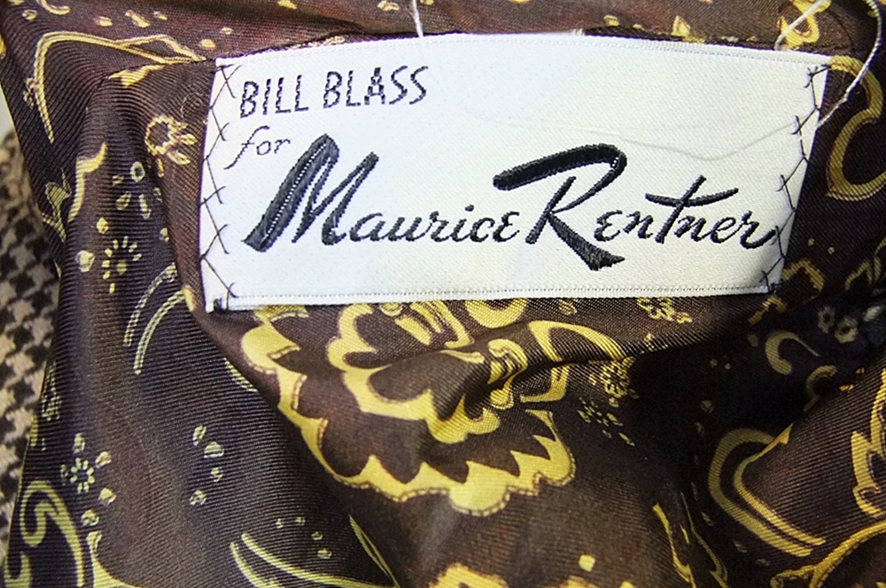 Vintage Bill Blass for Maurice Rentner brown wool jacket and skirt