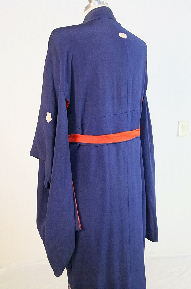Early 20th Century Japanese Kimono in Midnight blue