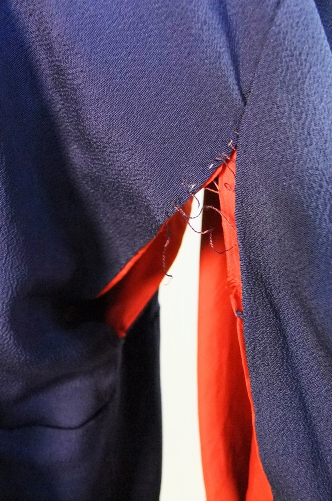 Early 20th Century Japanese Kimono in Midnight blue