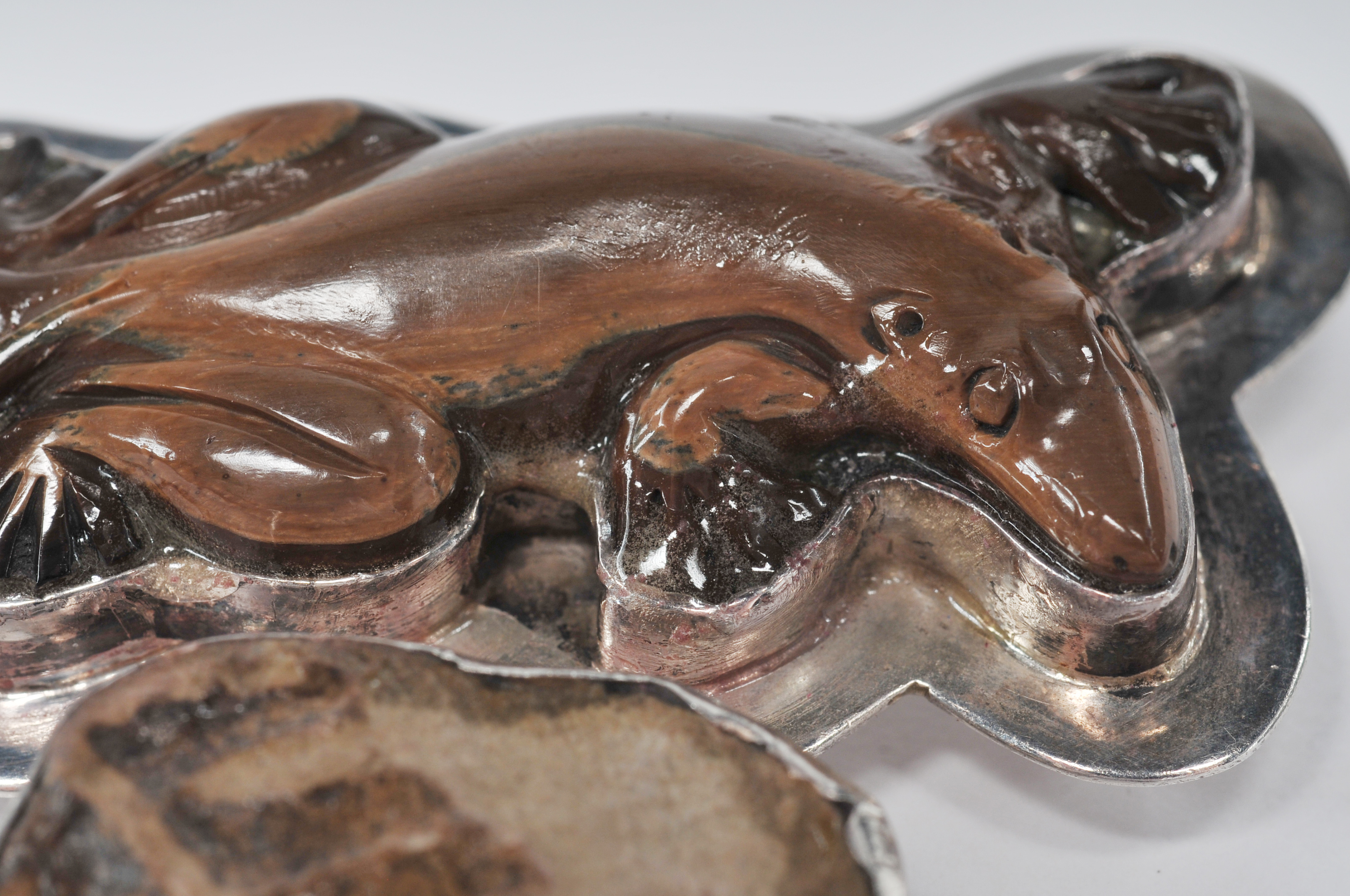 Artisan made sterling silver organic brooch/ pendant 