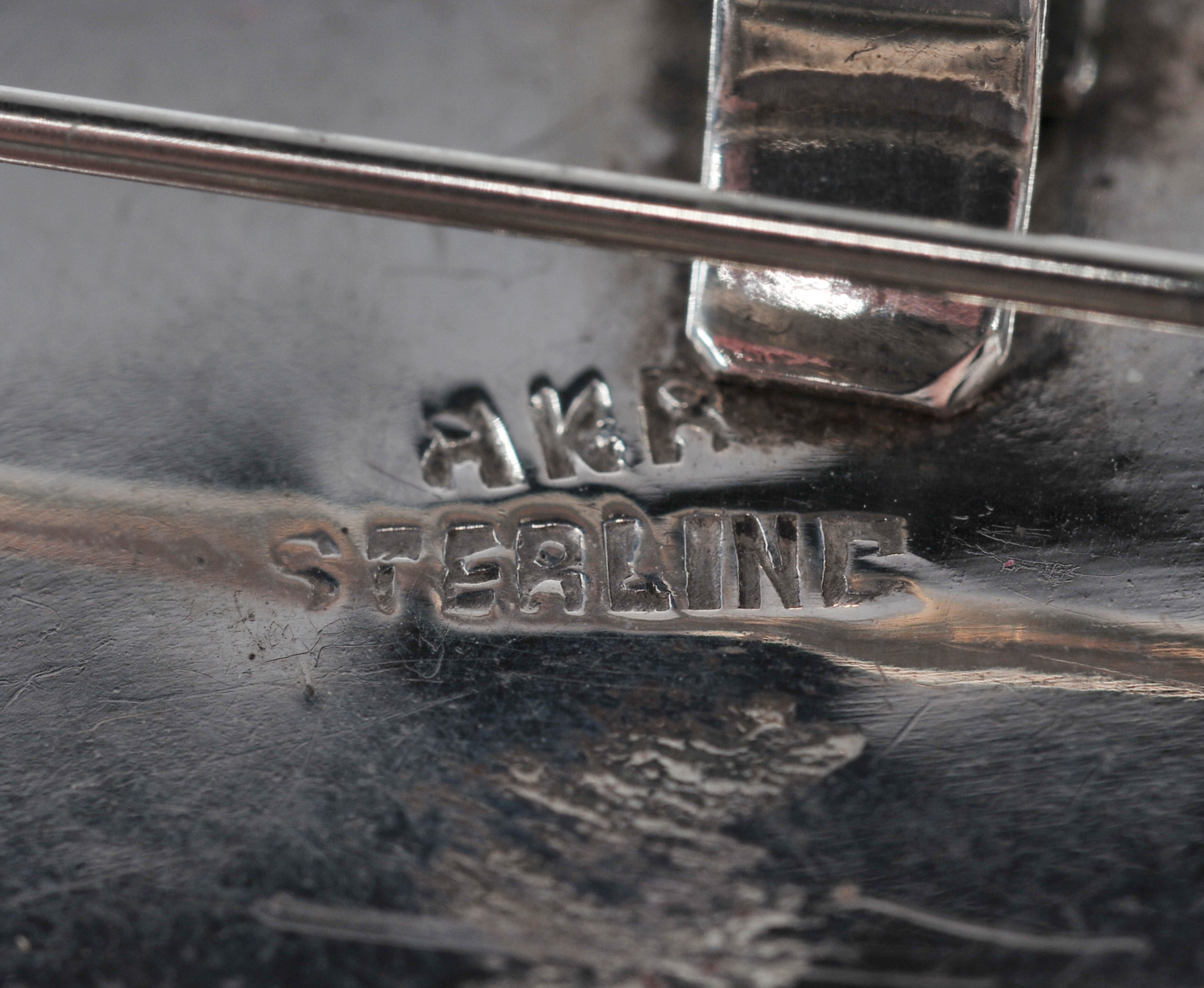 Artisan made sterling silver organic brooch/ pendant 