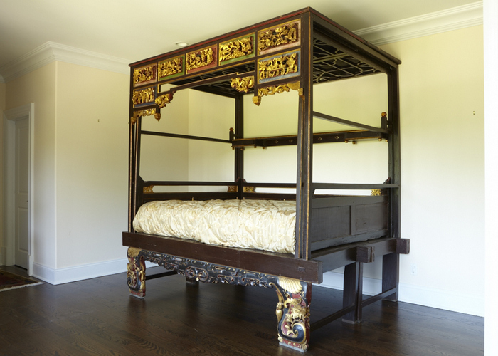 Queen Size Chinese Canopy Bed, 19th Century