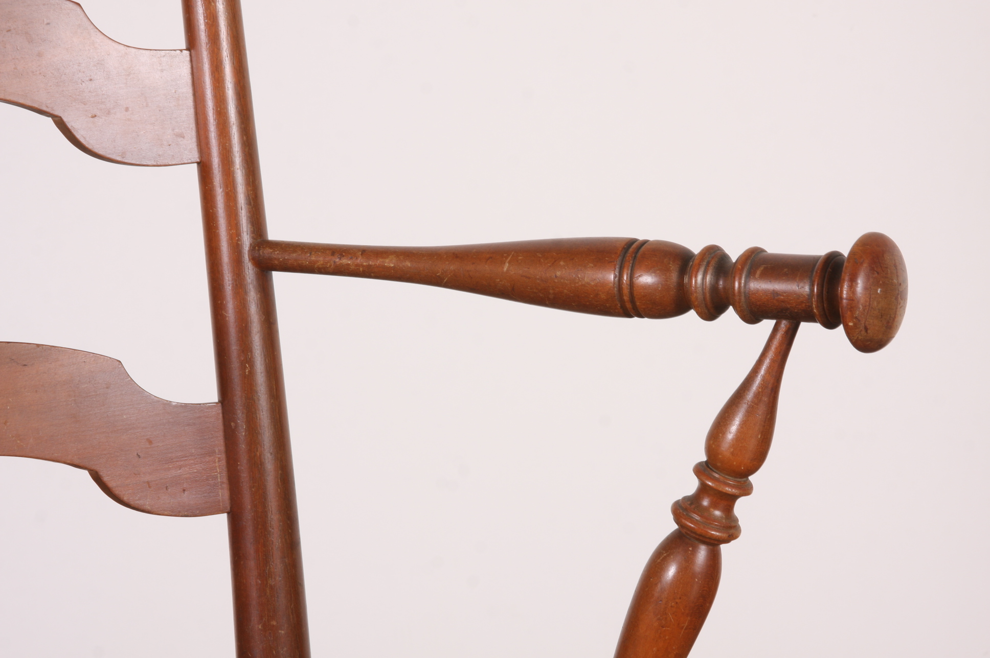 Antique Ladder Back Chair with Rush Seat