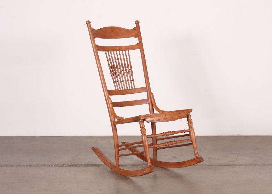 Heywood Brothers Caned Seat Rocking Chair