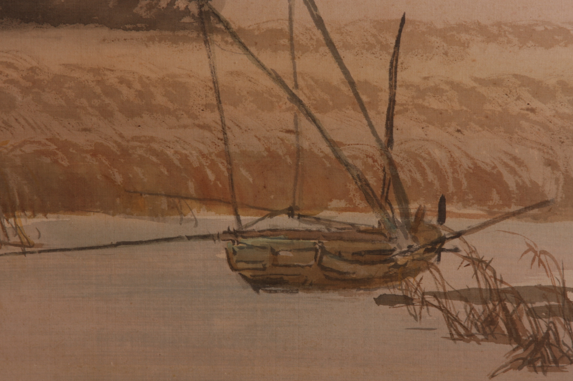 Pair of Large Antique Japanese Folding Screen