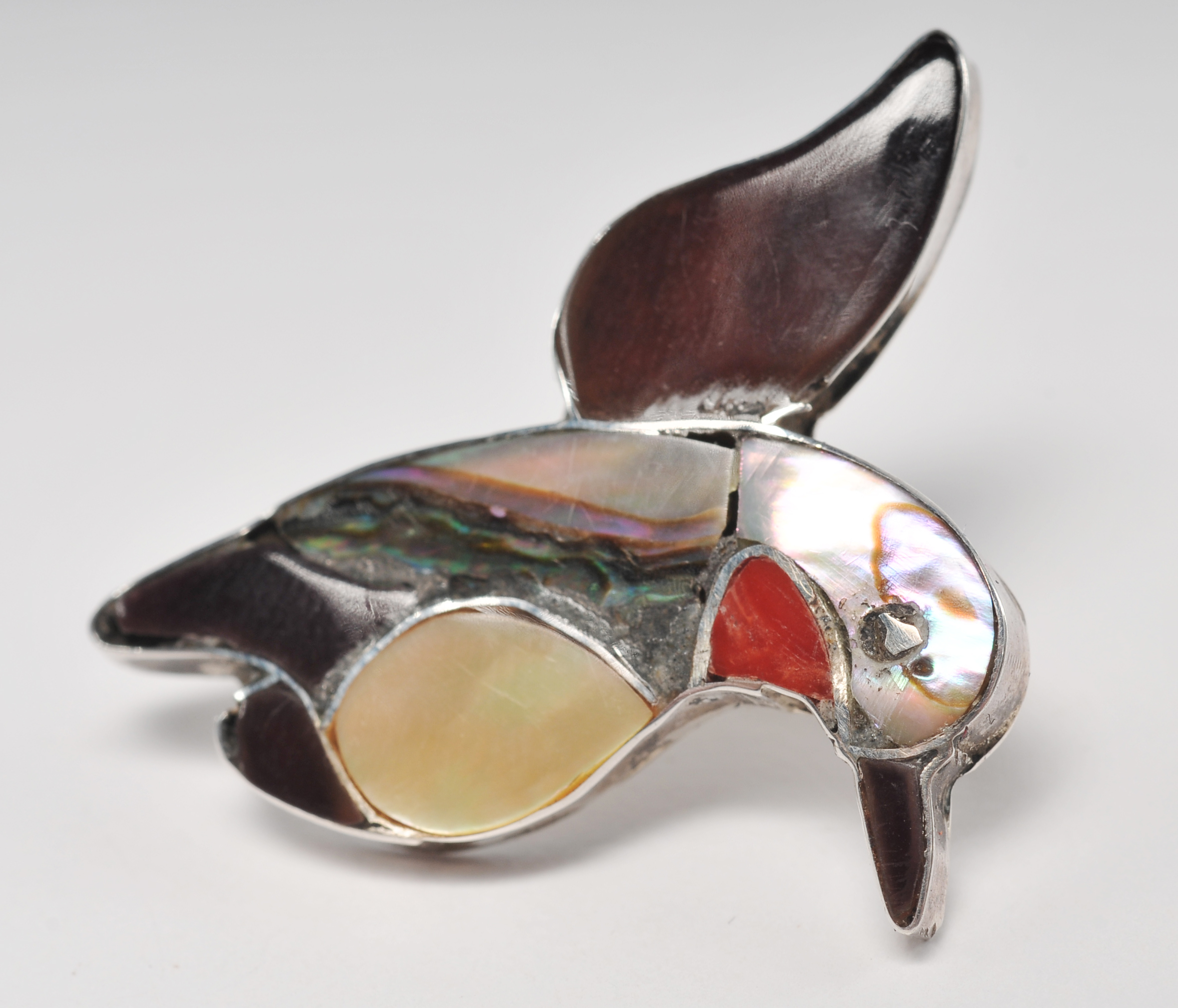 Three pair of sterling silver earrings including a pair Zuni Hummingbird earrings