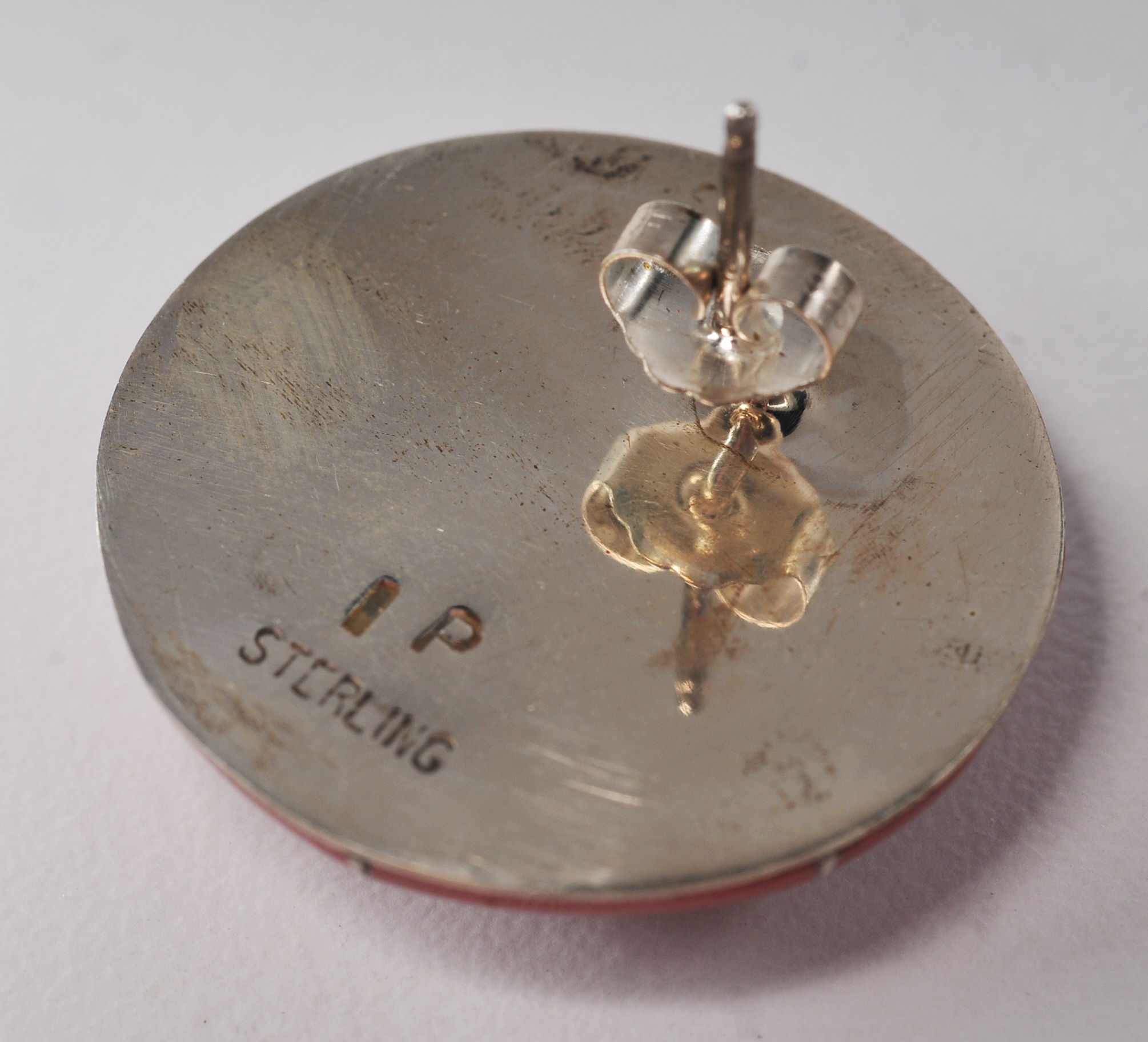 Six pair of sterling silver post earrings 