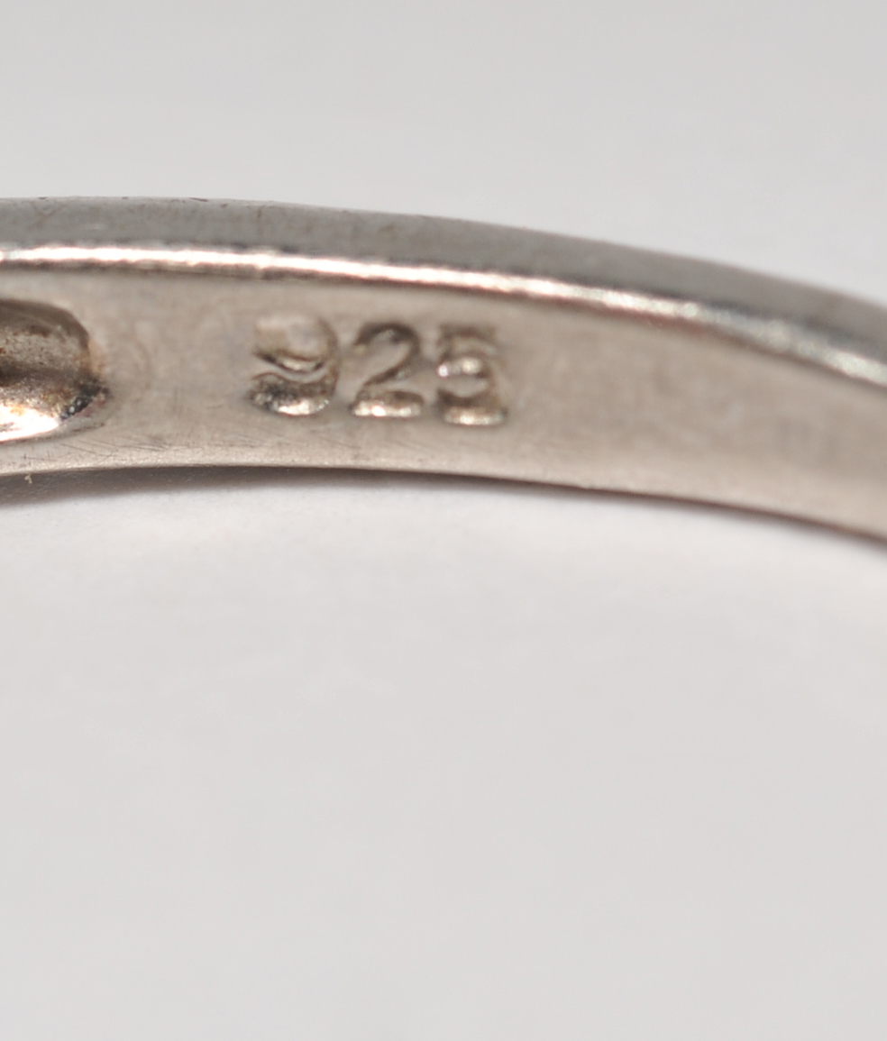 Collection of five gorgeous ladies sterling silver cubic zirconia rings 