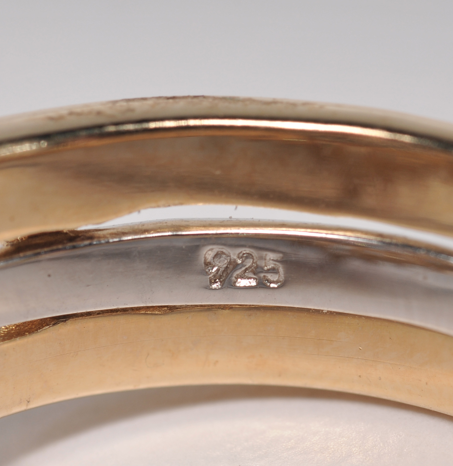 Two Ladies sterling silver and cubic zirconia rings