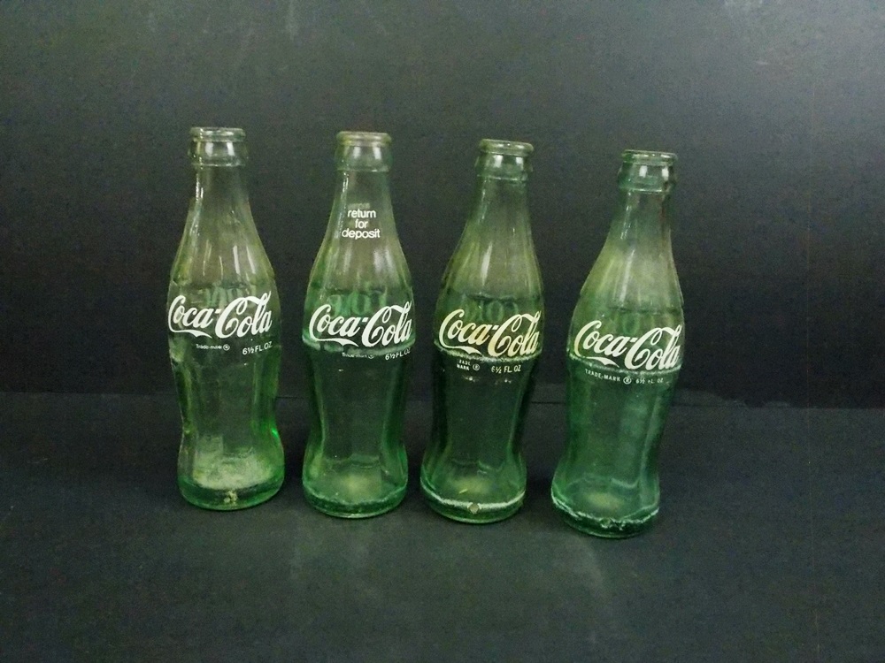Box of Vintage Beverage Bottles