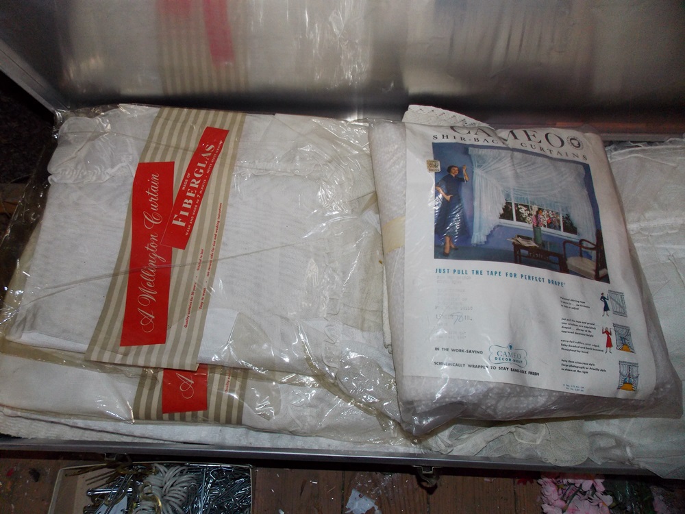 A vast array of Vintage Drapes and Bedspreads