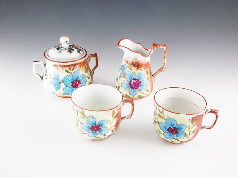 Charming Vintage Japanese Porcelain Cups and Saucers
