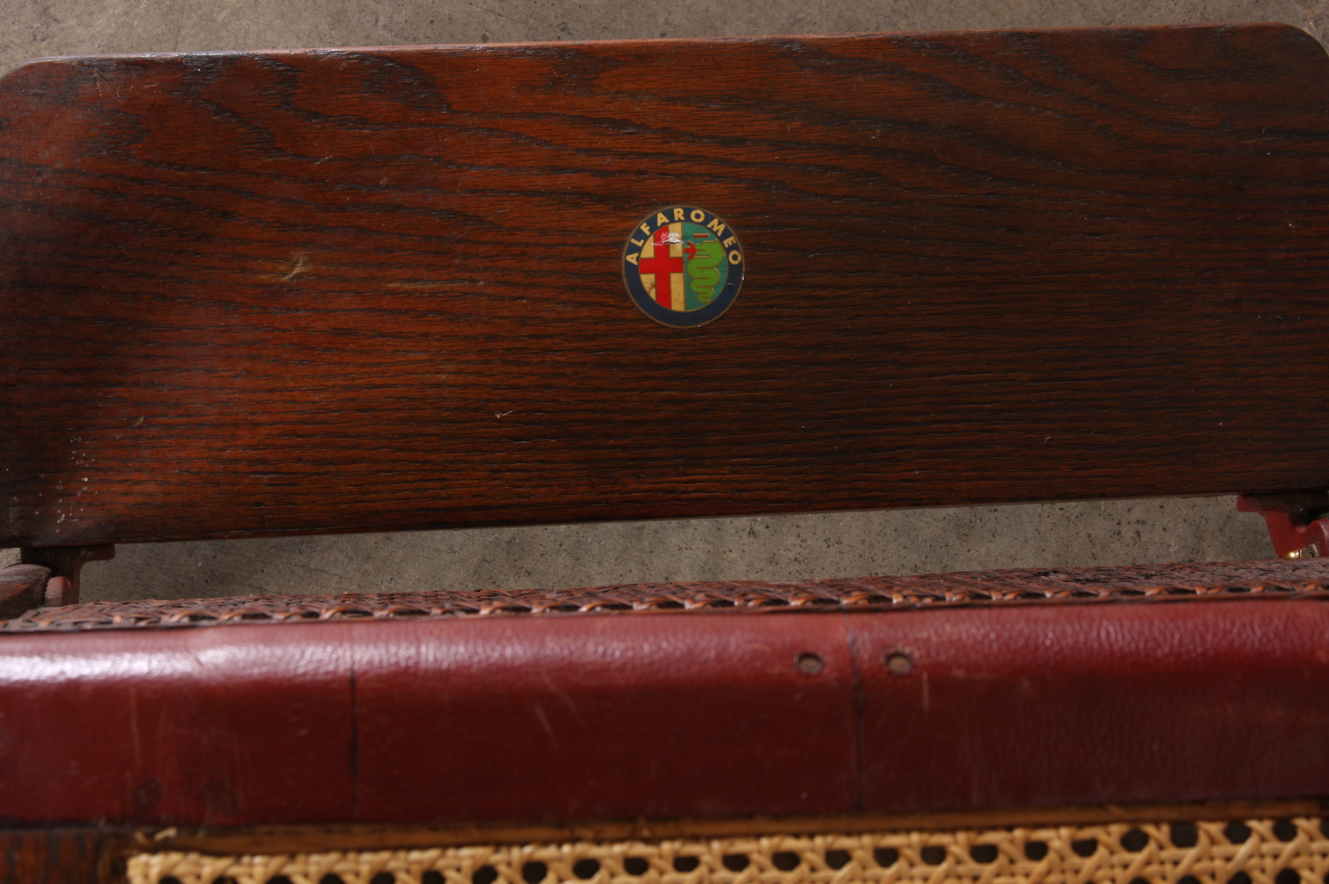 Antique Gendron Wheelchair with Rattan Seat and Back