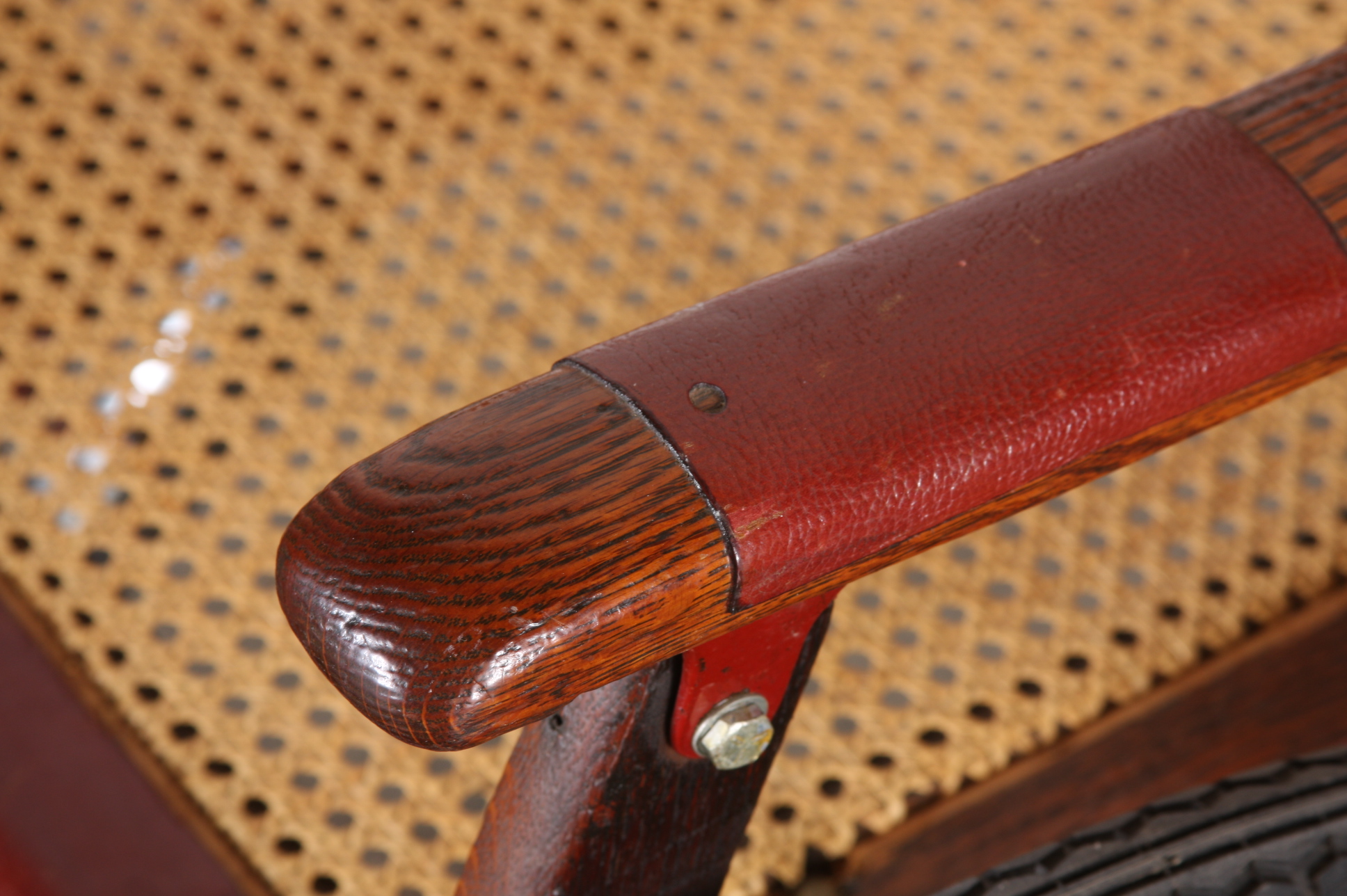 Antique Gendron Wheelchair with Rattan Seat and Back