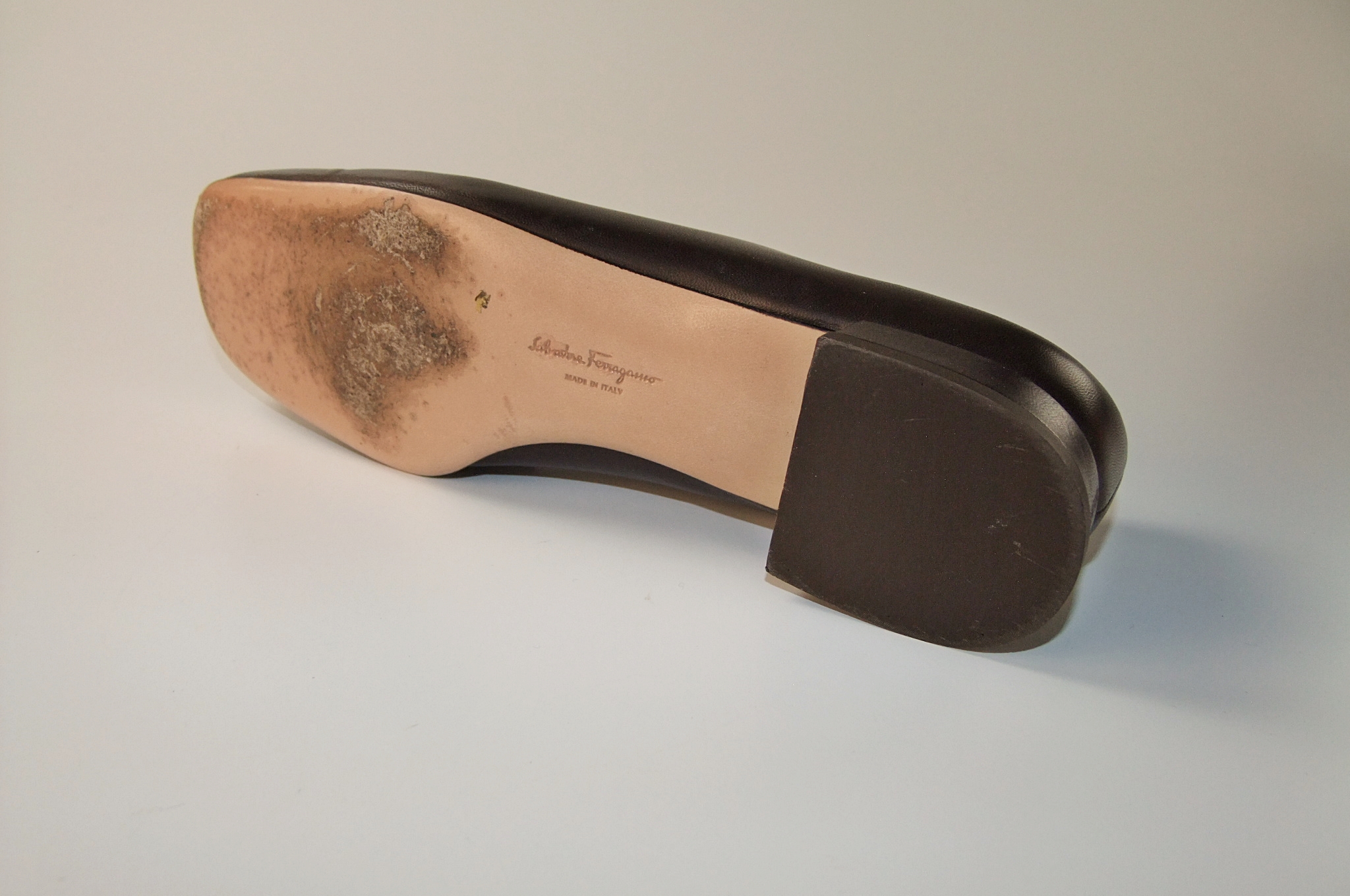 Two pair of vintage Salvatore Ferragamo leather loafers