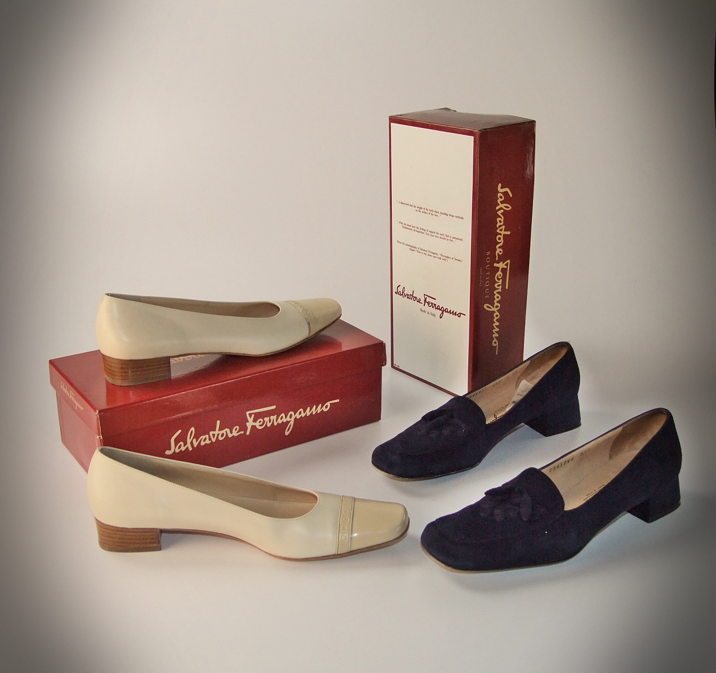 Two pair of Ladies Salvatore Ferragamo shoes