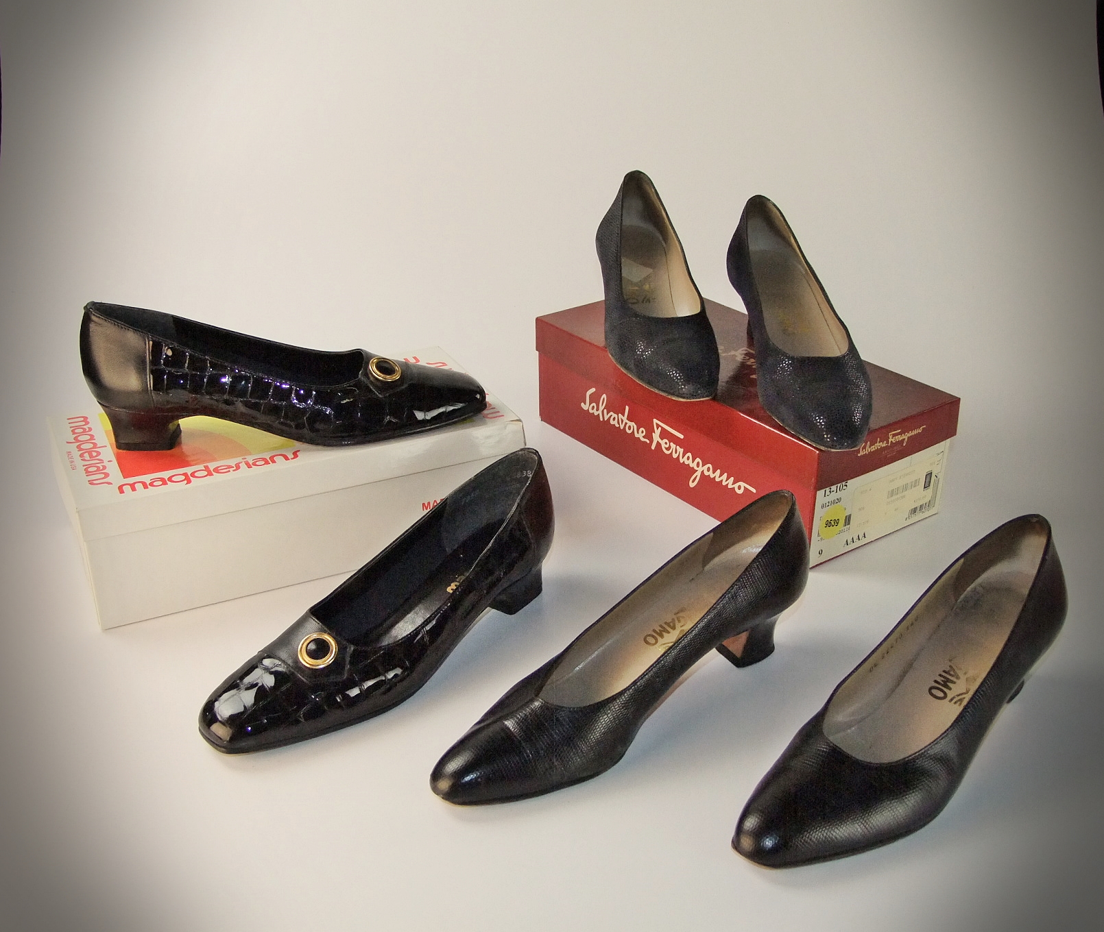 Two pair of Ladies Salvatore Ferragamo pumps