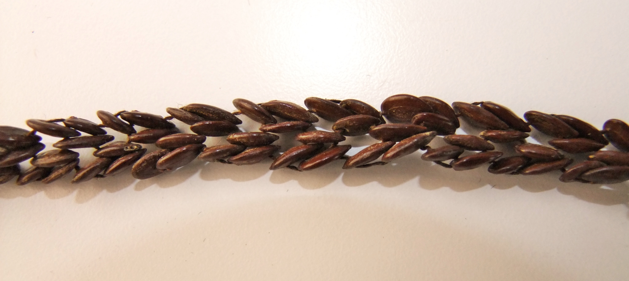 Vintage Ethnic handmade 32" nut seed necklace 