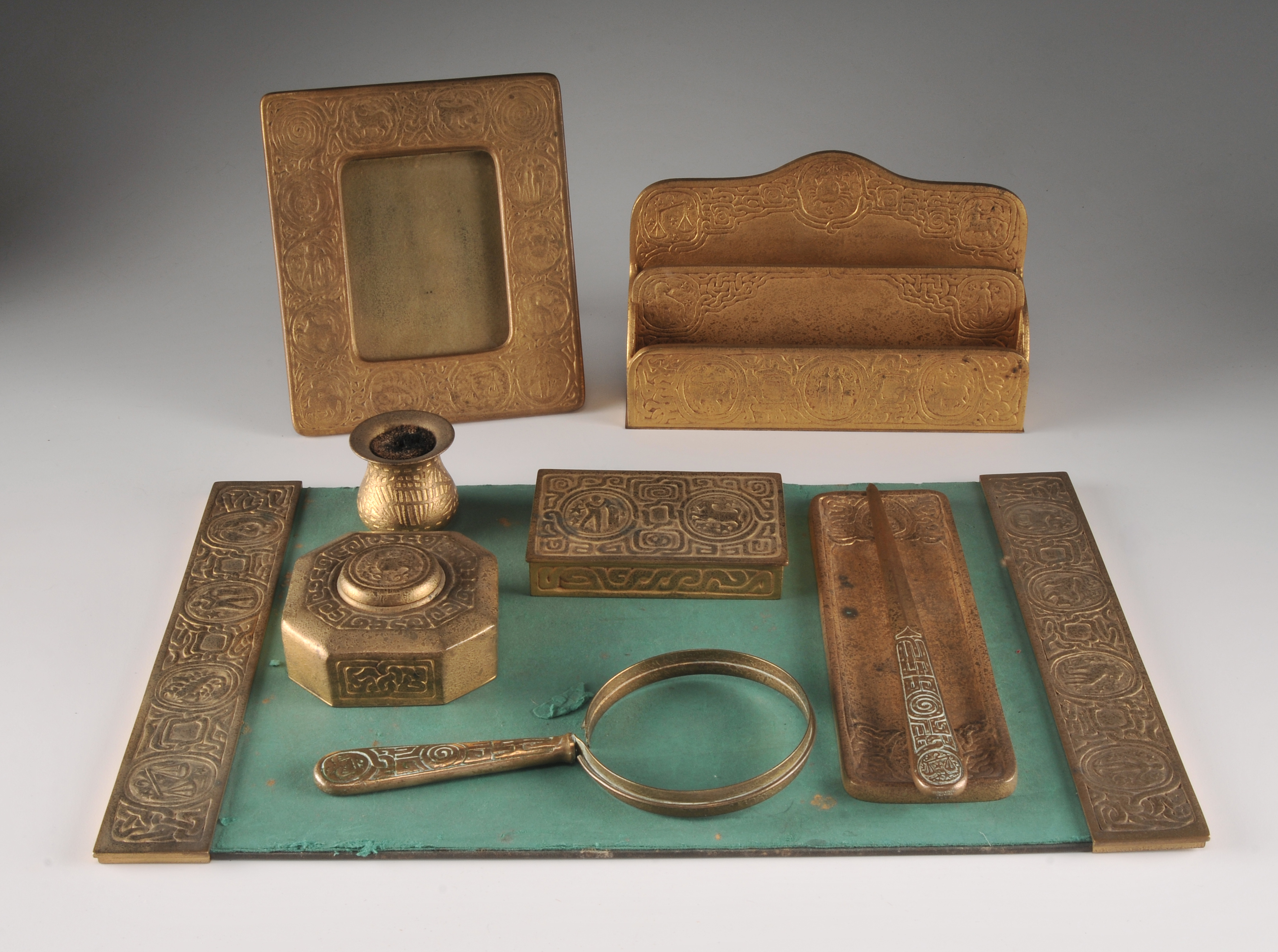 Tiffany Studios Zodiac Desk Set