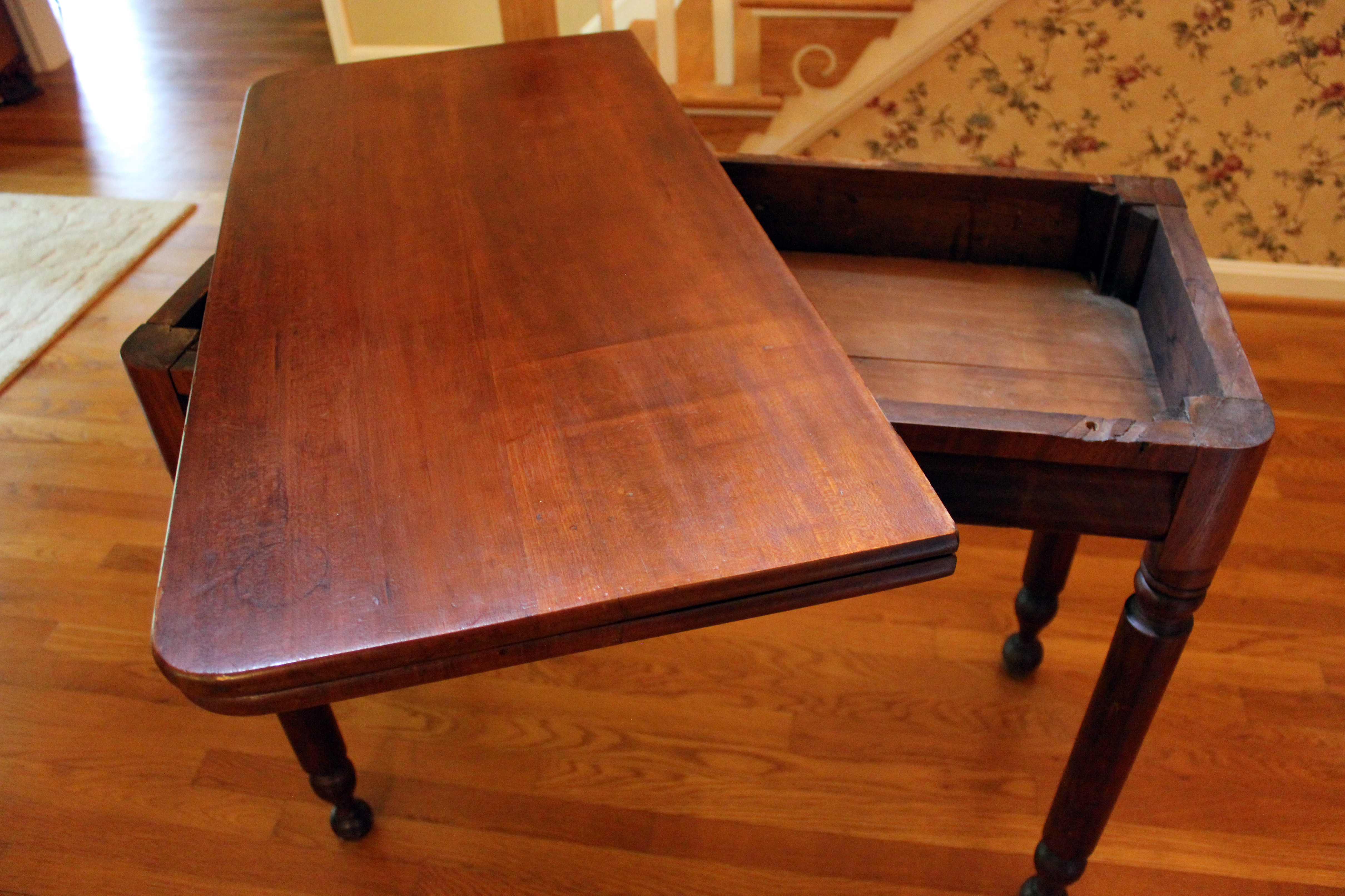 Antique Swivel Top Game Table