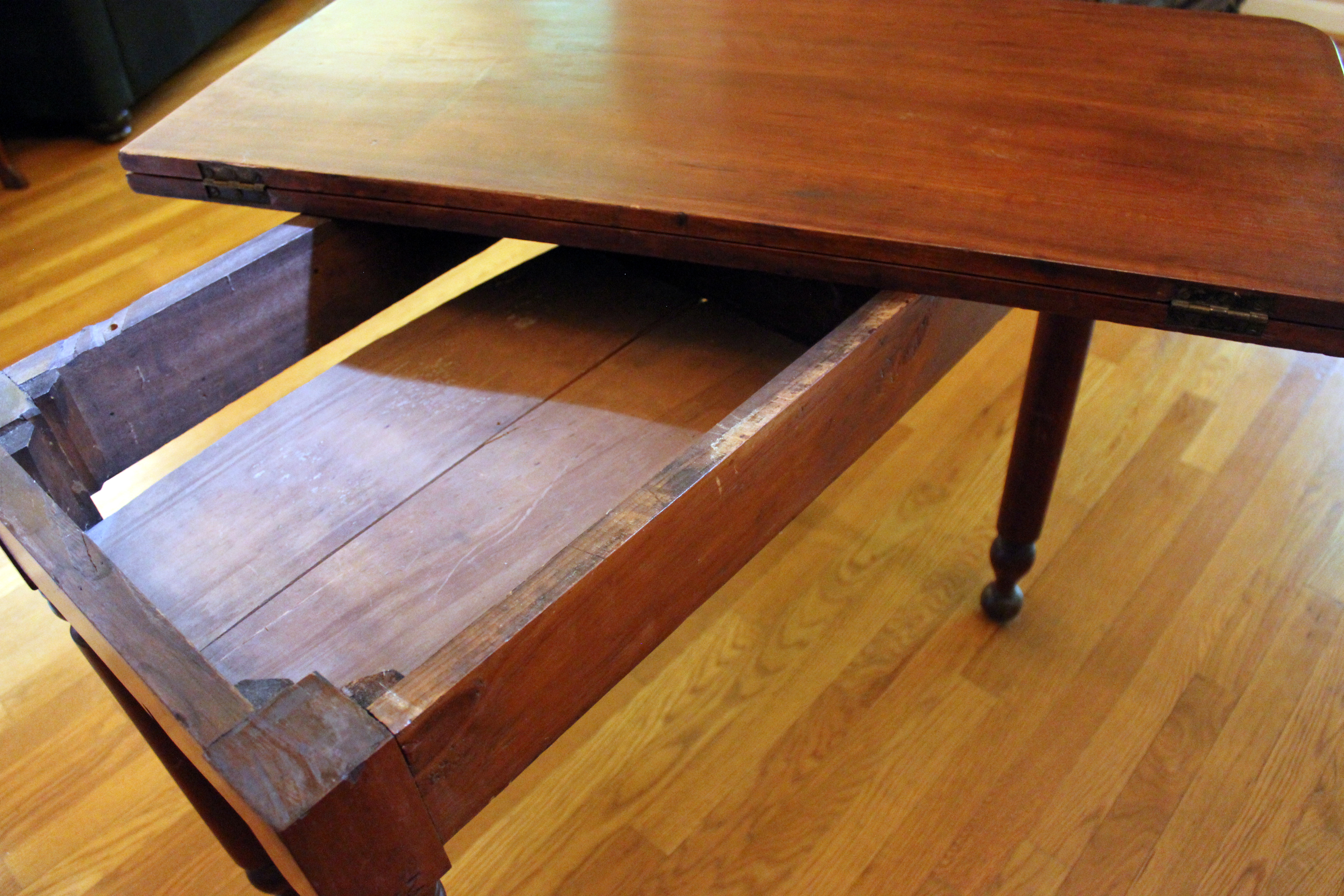 Antique Swivel Top Game Table