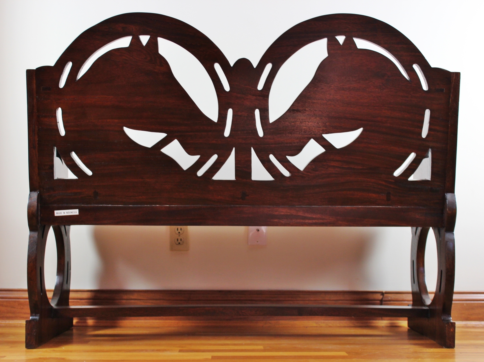 Carved Horse Head Bench