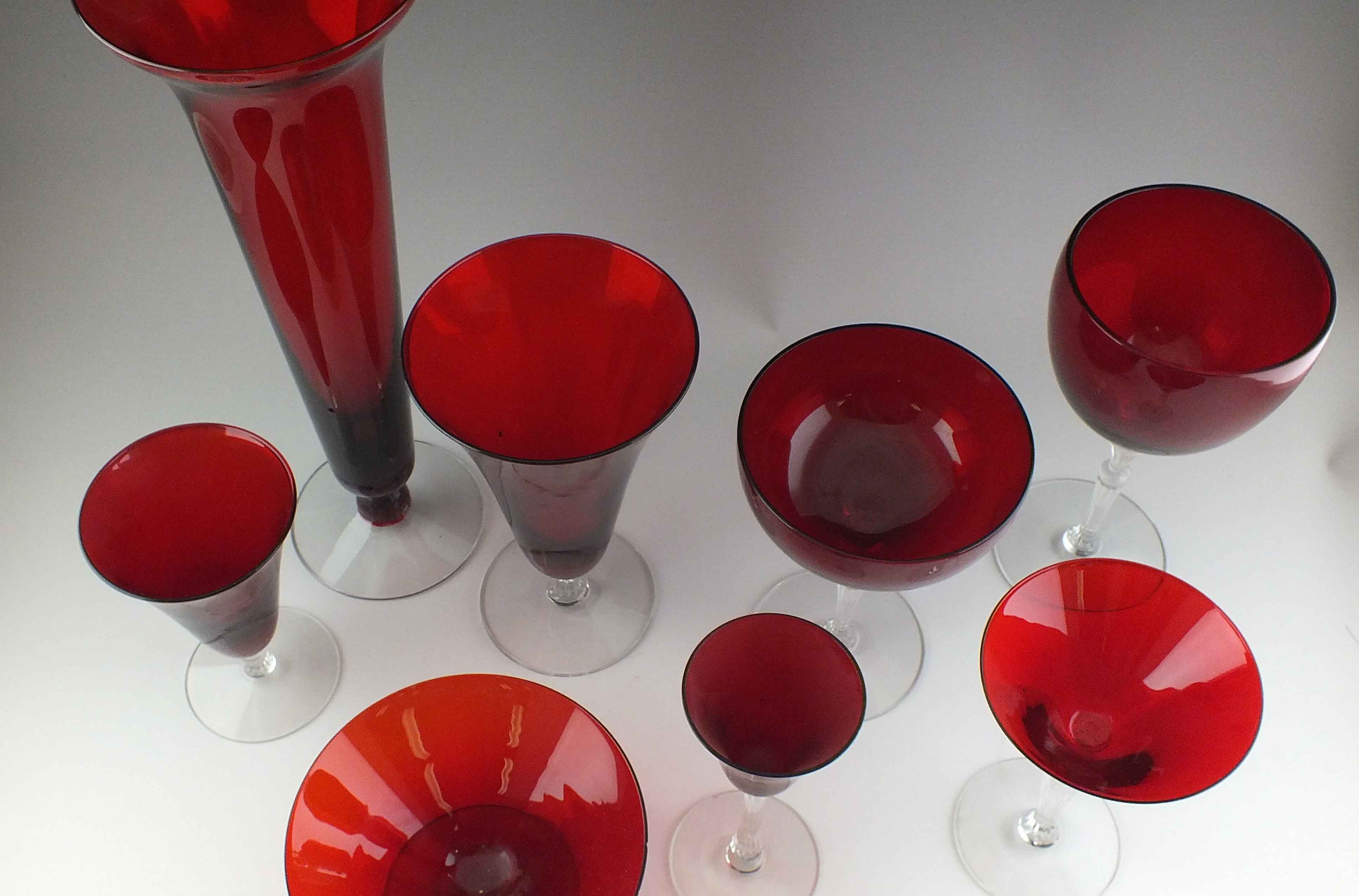 Ruby Crystal Glassware