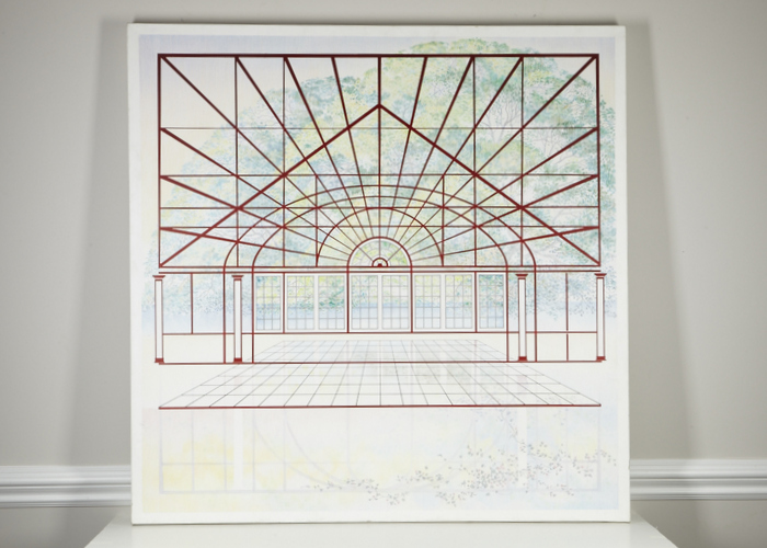 Contemporary Painting on Canvas with Subsequent Print