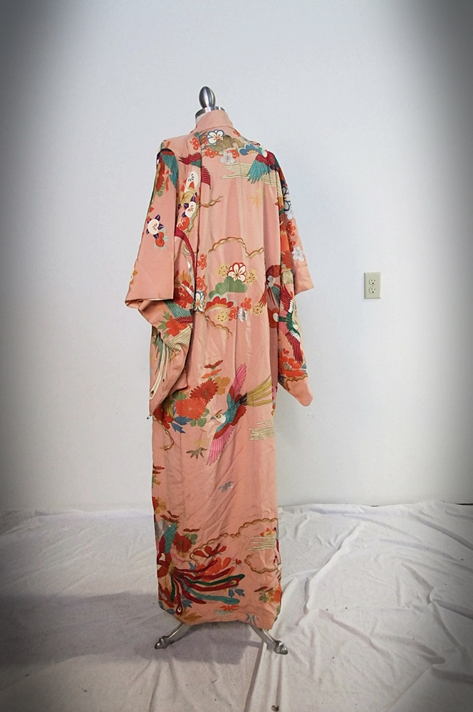 Vintage Japanese Kimono with screenprint design