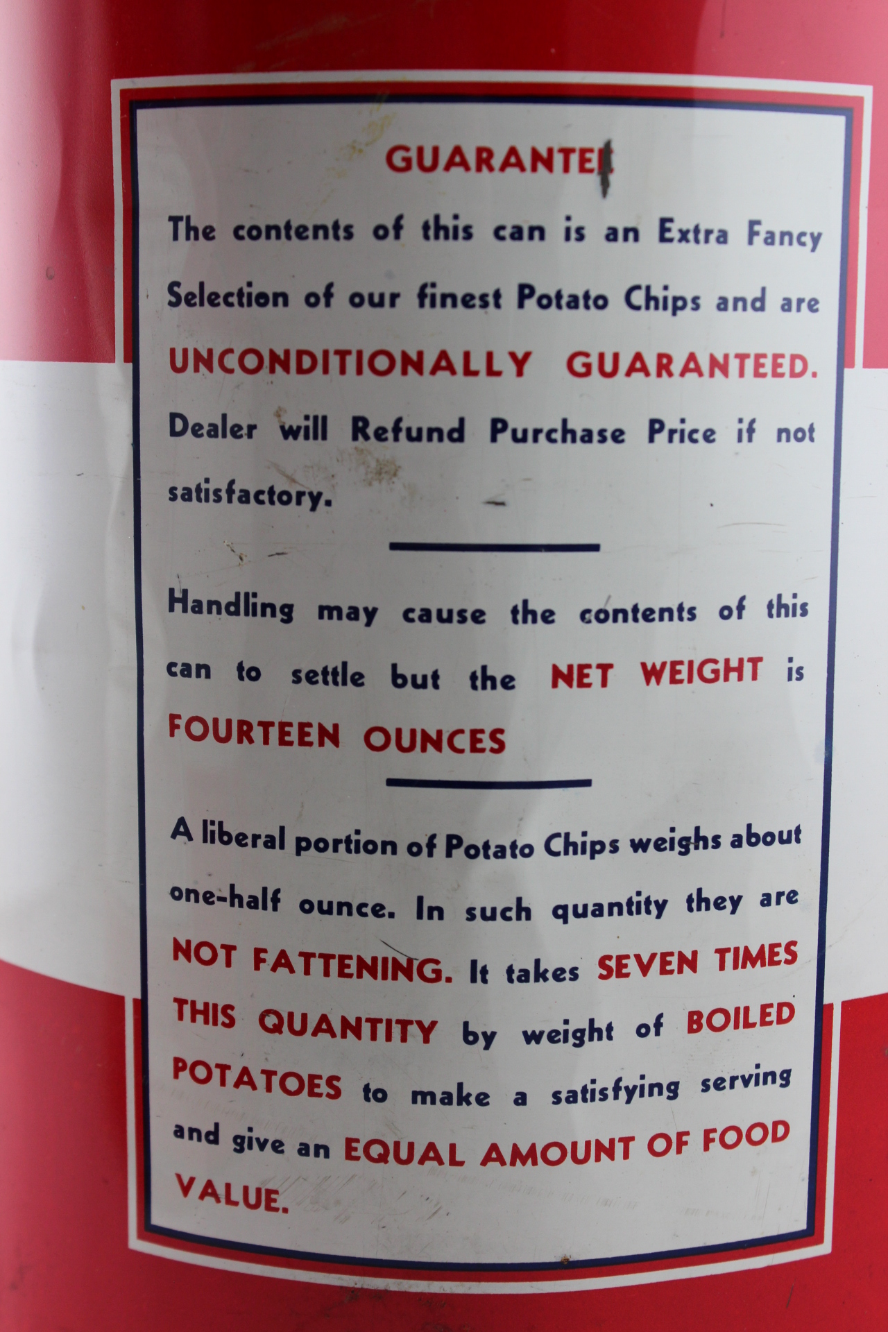 Two Vintage Husman's Potato Chip Tins