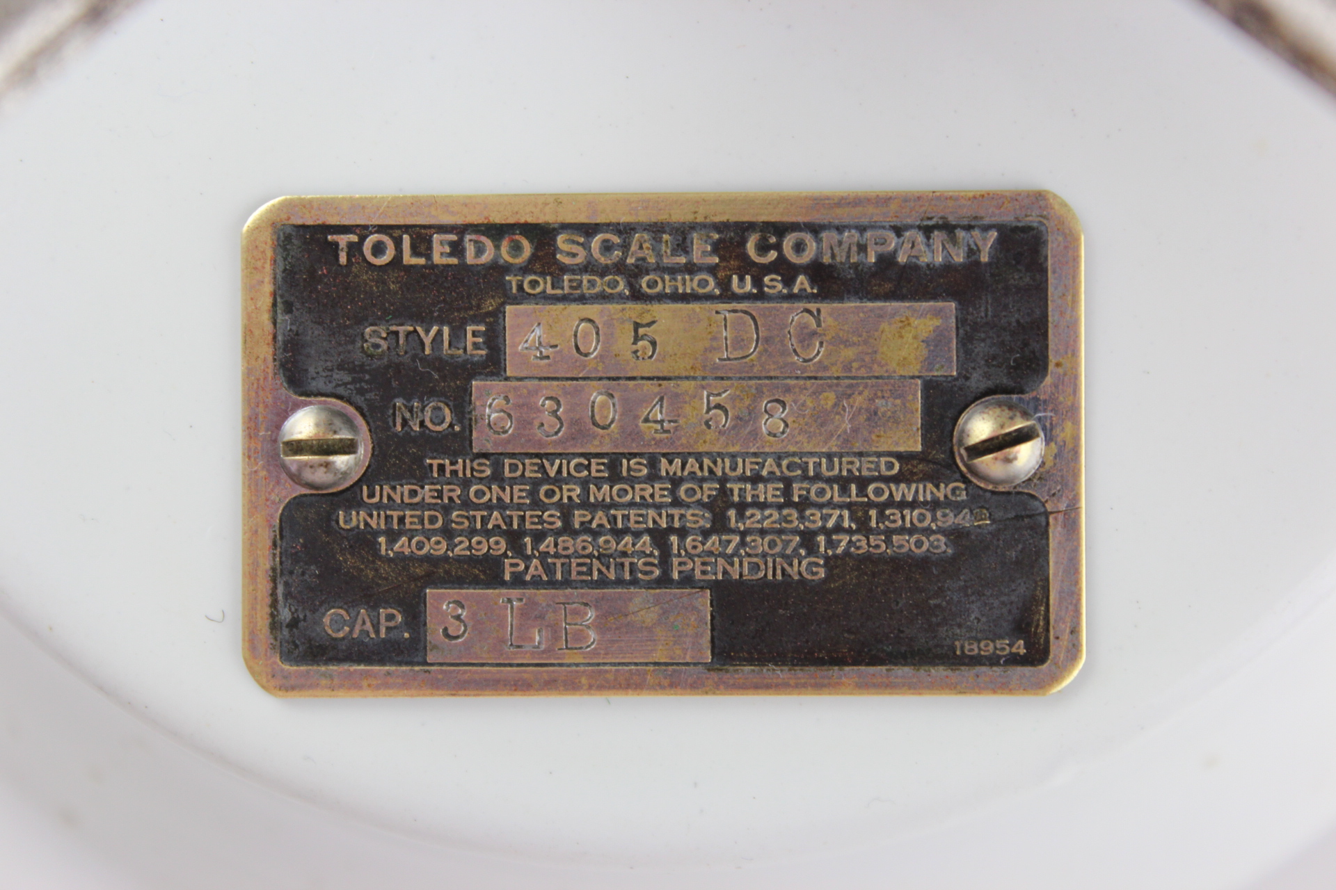 Vintage Toledo No Spring Honest Weight Scale