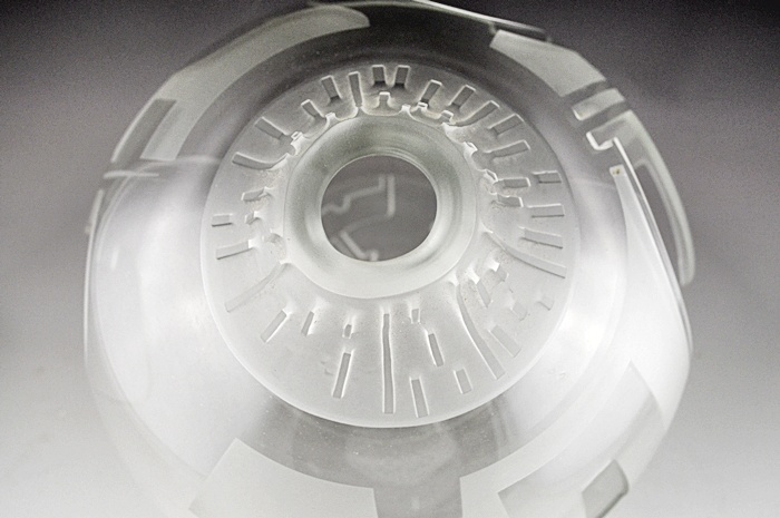 Signed James Parsons Sandblasted Cutaway Orb