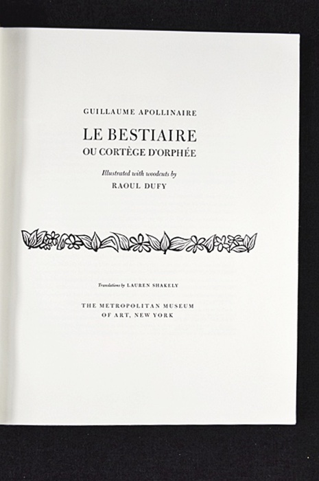 "A Toute Epreuve" First Edition and "Le Bestiaire ou Cortege D'Orphee"