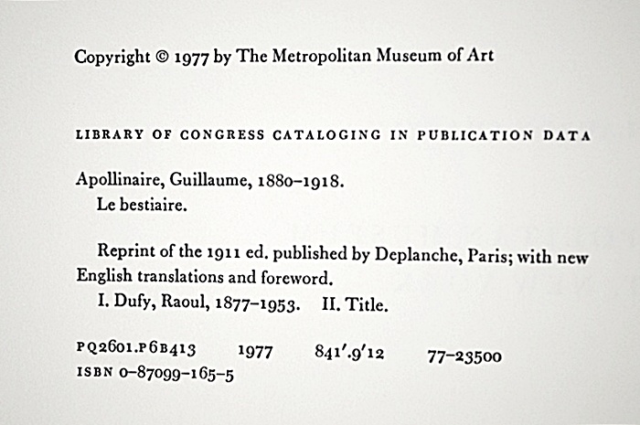 "A Toute Epreuve" First Edition and "Le Bestiaire ou Cortege D'Orphee"