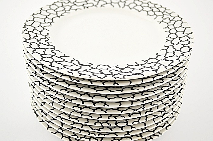 Twelve (12) Salad Plates:  George Sowden "Montreal" for Swid Powell Cityline  